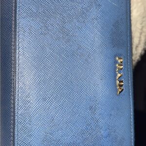 Prada Elegant Blue Leather Bag